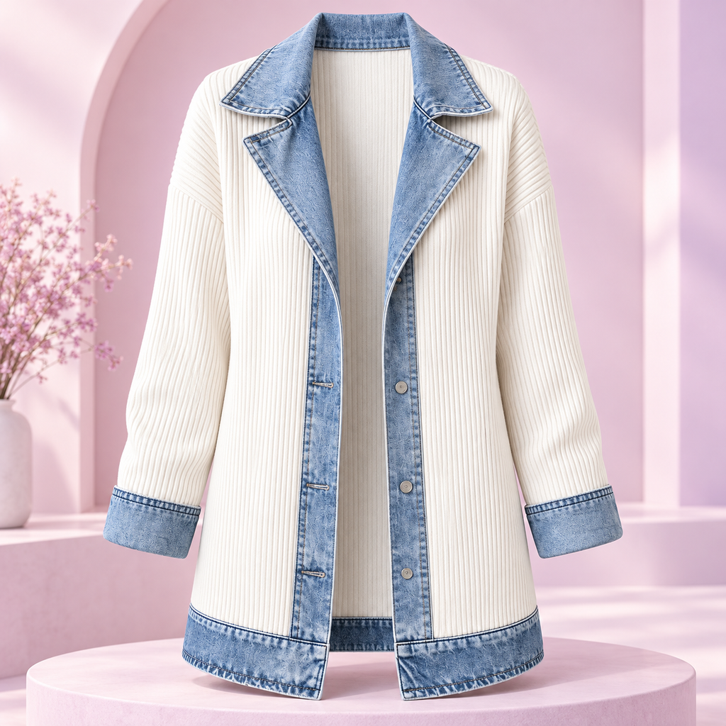 Giacca di Jeans a Coste - Elegante e Raffinata